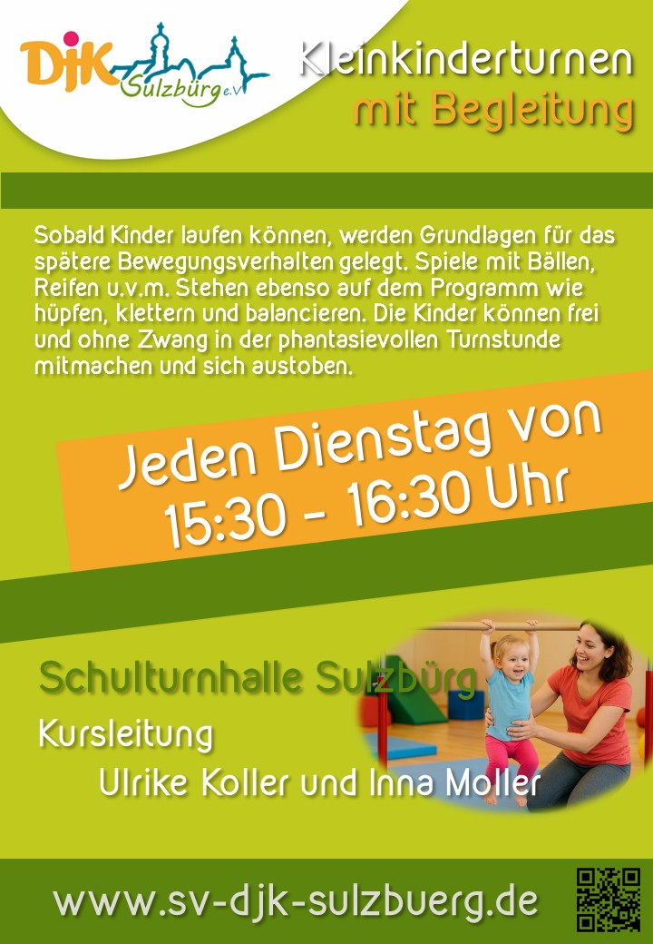 Kleinkinderturnen mit Begleitung